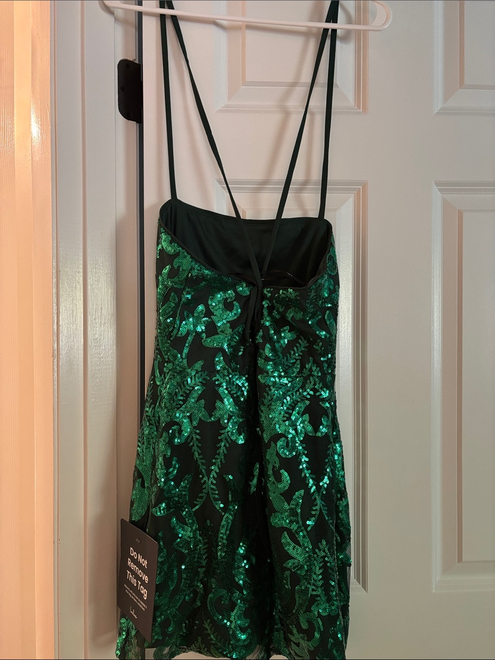 Strapless Green Sequin Cocktail Dress - Picture 2 of 2